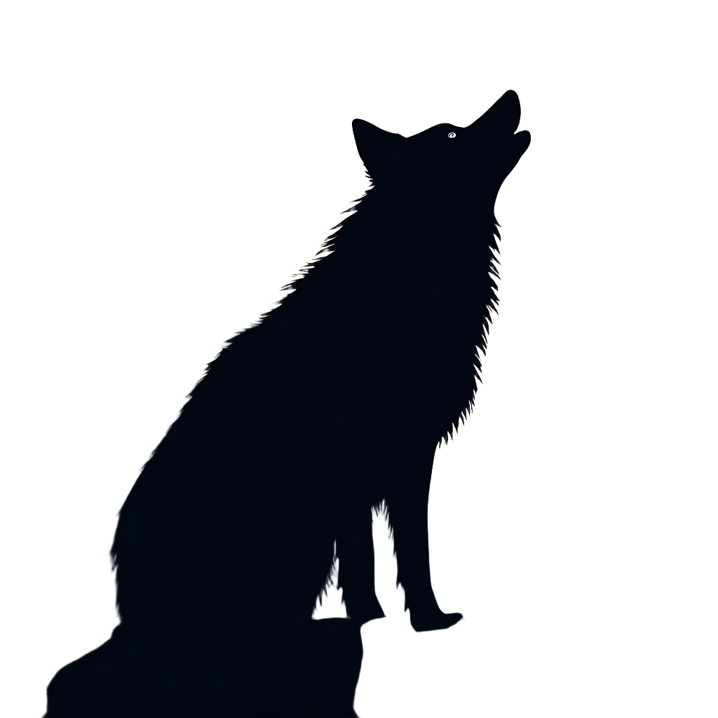 Howling Wolf Silhouette